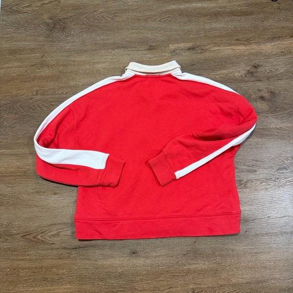 Evereve Mika Red White and Oatmeal Colorblock Pullover - Picture 7 of 8